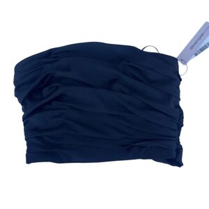 AQUA Black Strapless Ruched Tube Top - 100%  Bloomingdale’s Exclusive small